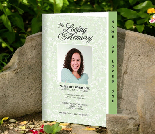 Sachet 4-Sided Graduated Funeral Program Template