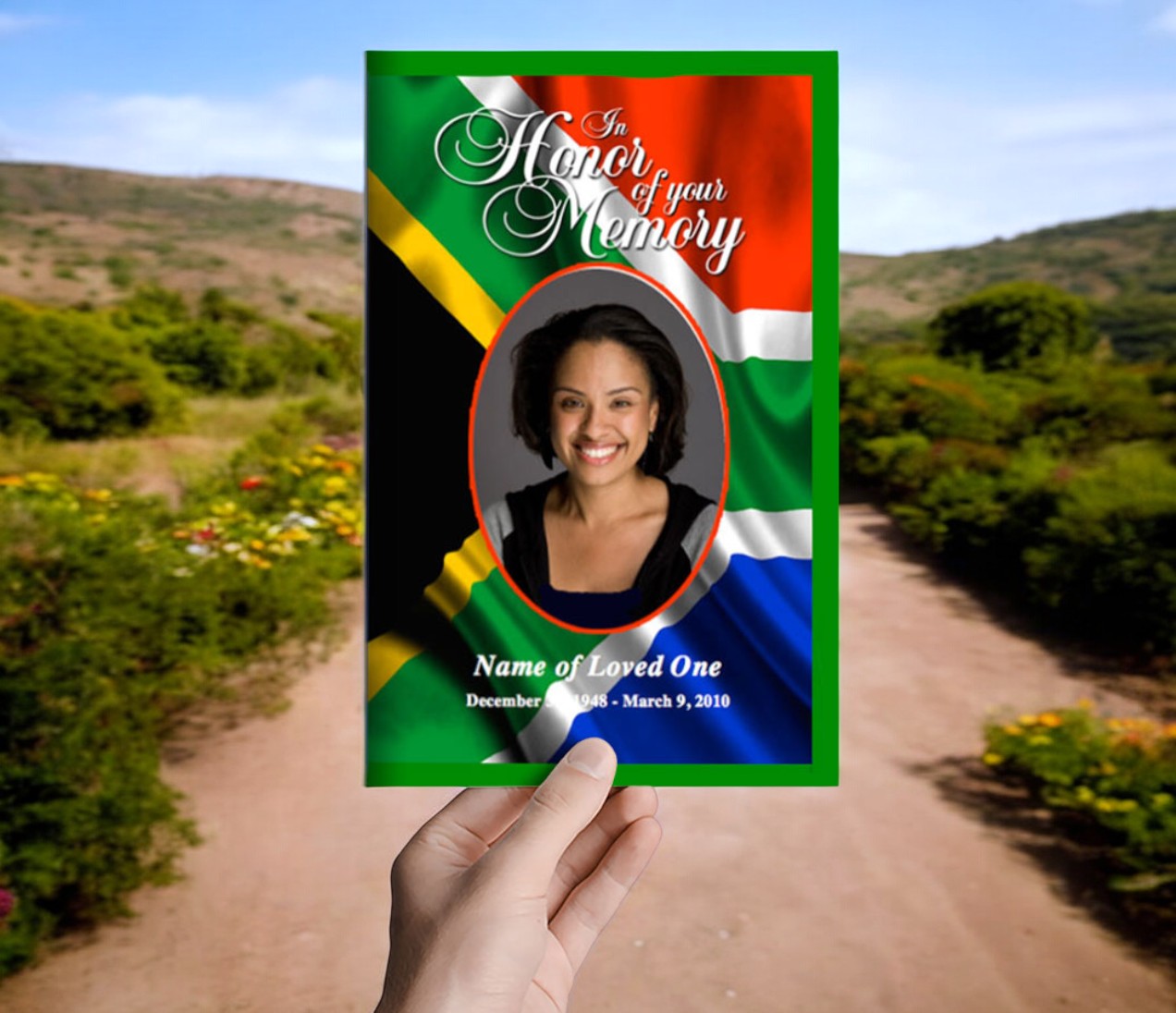 South Africa Funeral Program Template