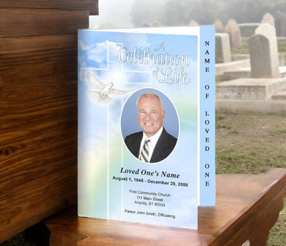 Salvation 4 - Sided Graduated Funeral Program Template - The Funeral Program Site