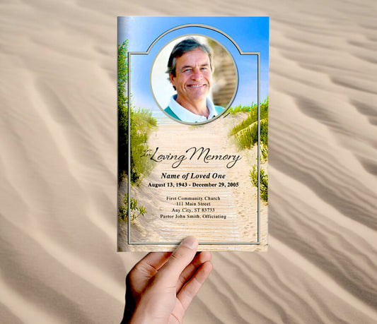 Sandunes Funeral Program Template