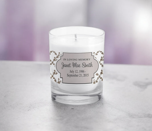 Sanders Personalized Votive Memorial Candle