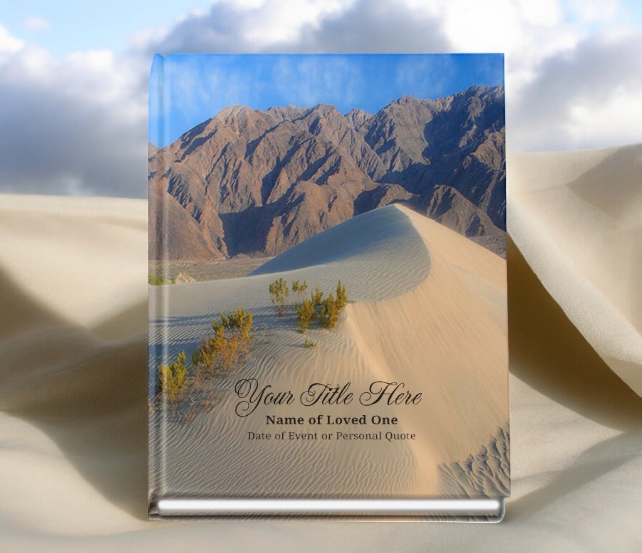 Sandy Perfect Bind Memorial Funeral Guest Book - The Funeral Program Site