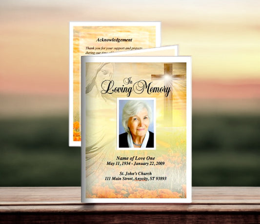 Savior Small Memorial Card Template