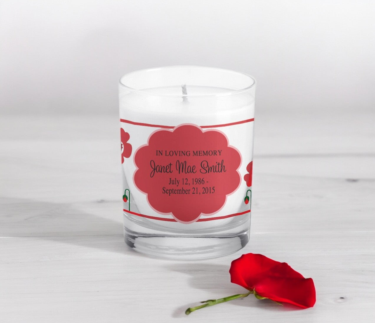 Scarlett Personalized Votive Memorial Candle