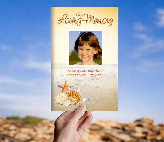 Seashore Funeral Program Template