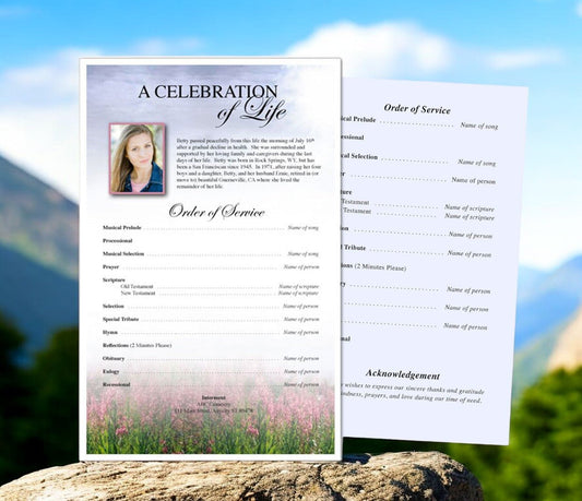 Seasons Funeral Flyer Template - The Funeral Program Site