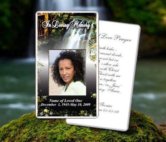 Serene Prayer Card Template - The Funeral Program Site