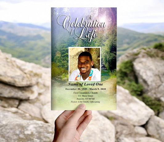 Serenity Funeral Program Template