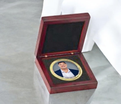 Memorial Coin With Metal Rope Trim Outdoors Design