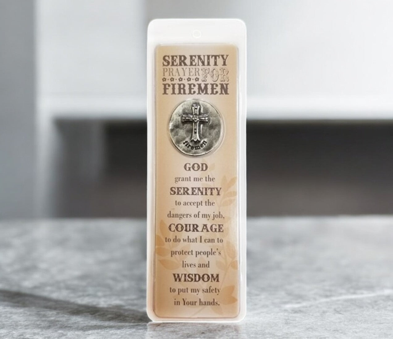 A Fireman's Serenity Prayer Token and Bookmark