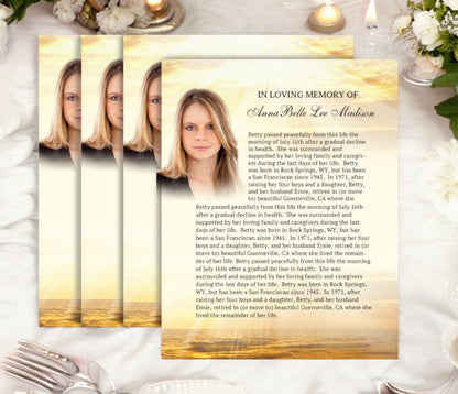 Shine Funeral Flyer Design & Print (Pack of 50) - The Funeral Program Site