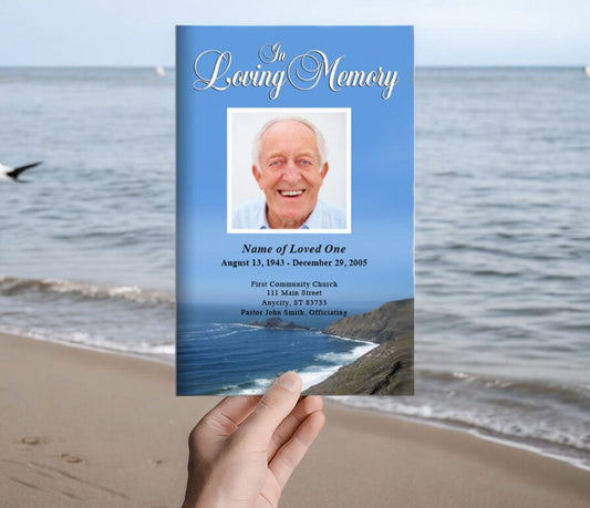 Shoreline Funeral Program Template - The Funeral Program Site