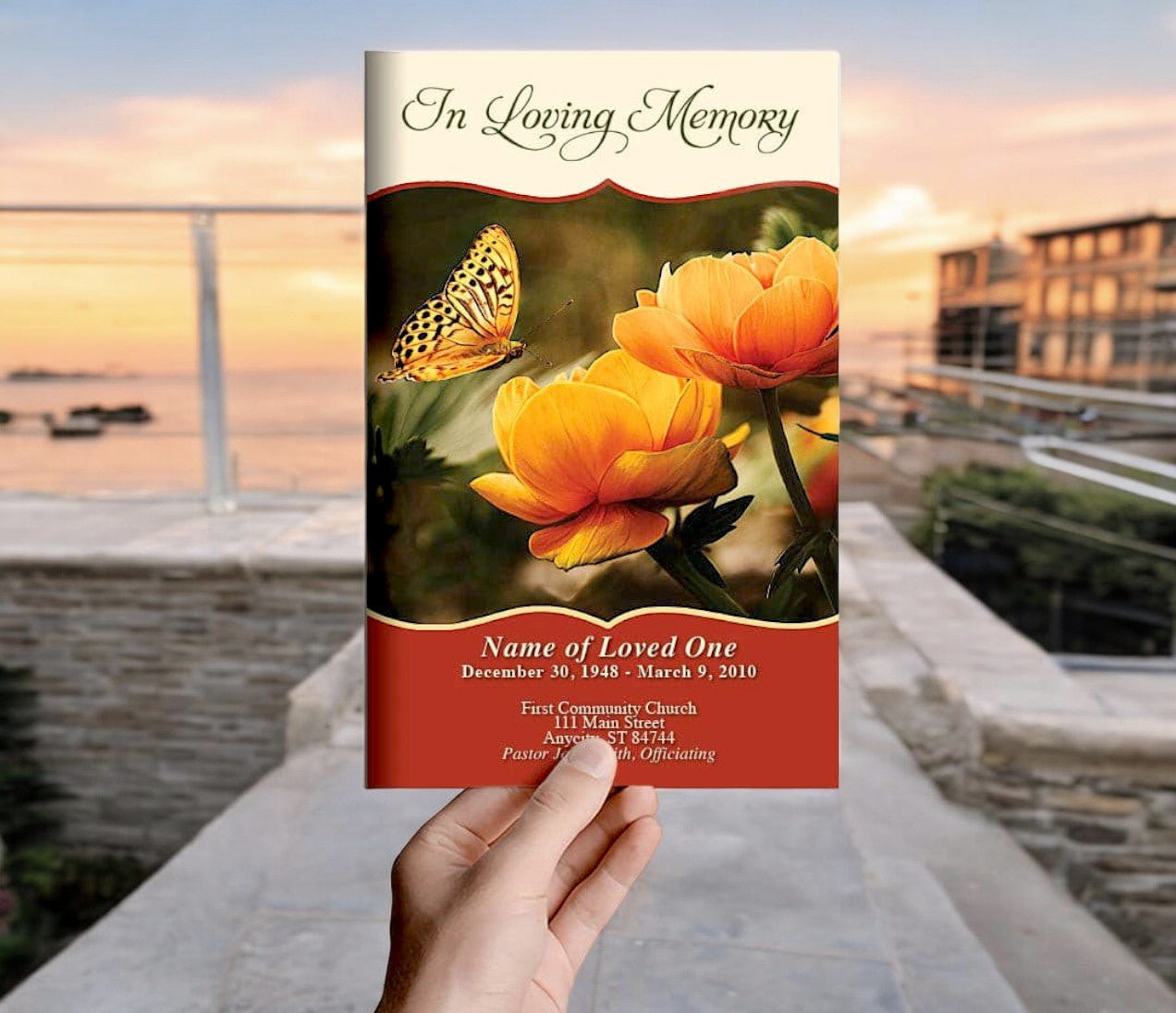 Sienna Funeral Program Template - The Funeral Program Site