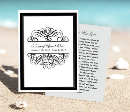 Signature Small Memorial Card Template