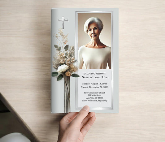 Sleek Funeral Program Template - The Funeral Program Site