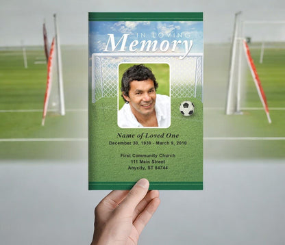 Soccer Funeral Program Template - The Funeral Program Site