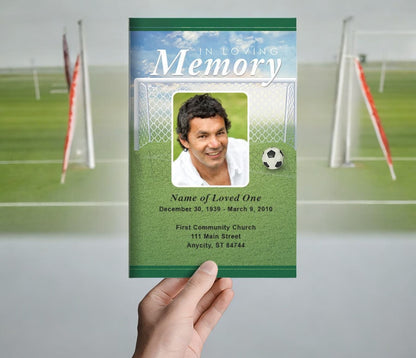 Soccer Funeral Program Template