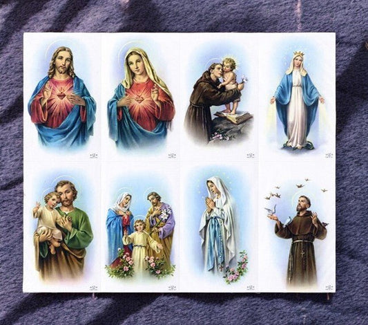 Soft Edge Assorted Catholic Mass Funeral Prayer Card Paper (Pack of 24) - The Funeral Program Site