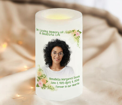 Somerset Personalized Flameless LED Memorial Candle