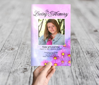 Sparkle Funeral Program Template - The Funeral Program Site