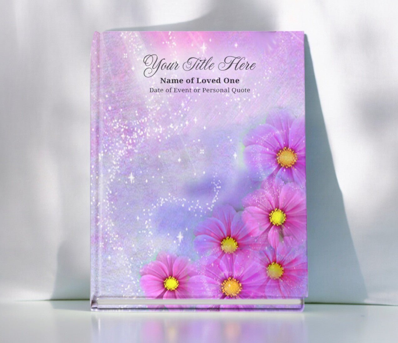 Sparkle Perfect Bind Memorial Funeral Guest Book - The Funeral Program Site