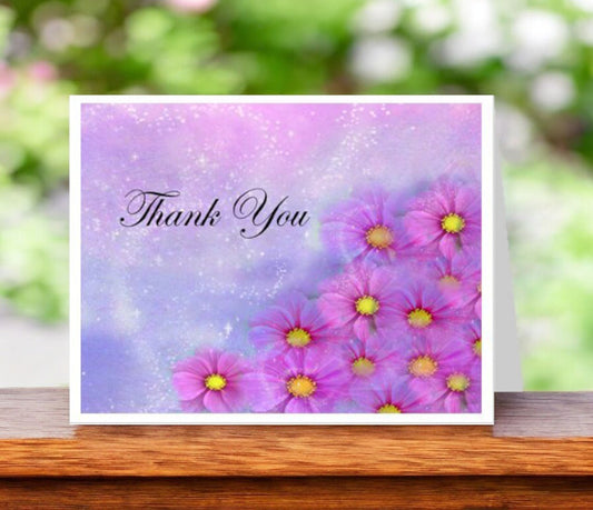 Sparkle Thank You Card Template - The Funeral Program Site