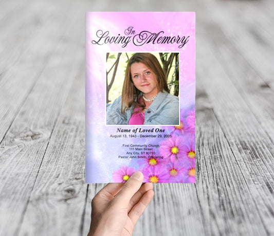 Sparkle Funeral Program Template