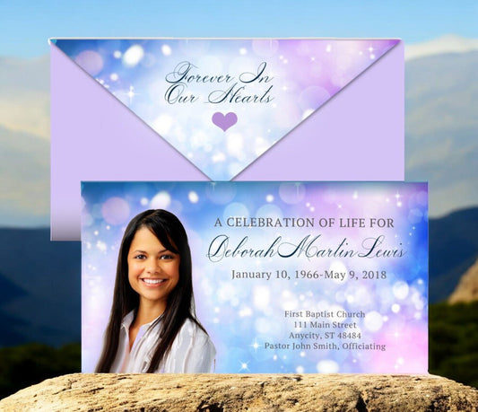 Sparkler Envelope Fold Program Done For You Design & Print (Pack of 50) - The Funeral Program Site