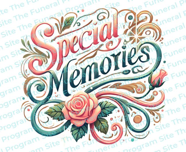 Special Memories Funeral Program Title - The Funeral Program Site