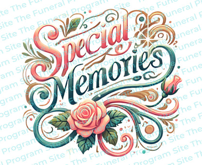 Special Memories Funeral Program Title