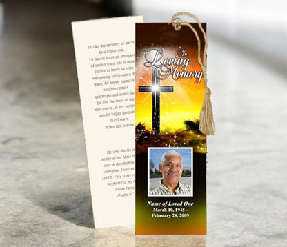 Splendor Memorial Bookmark Template