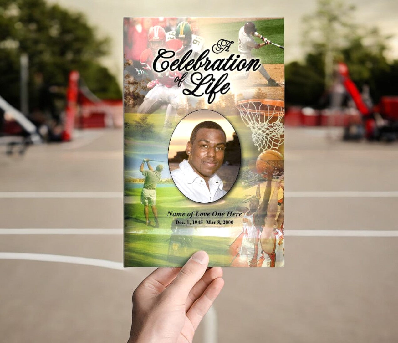 Sports Funeral Program Template