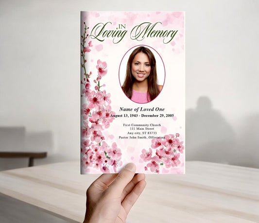 Spring Funeral Program Template - The Funeral Program Site