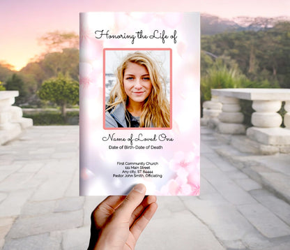 Springtime Online Funeral Program Template