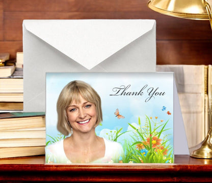 Springtime Funeral Thank You Card Design & Print (Pack of 50) - The Funeral Program Site