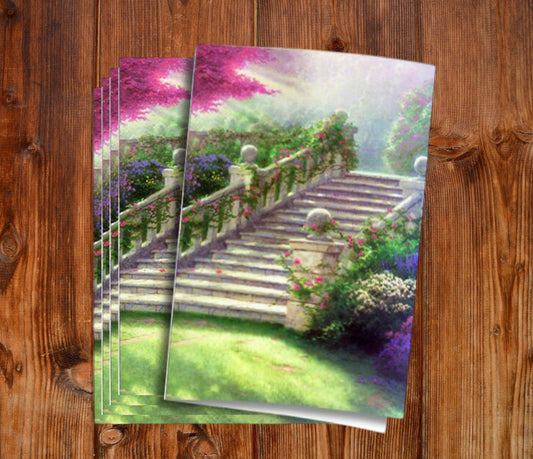 Thomas Kinkade Stairway of Paradise Funeral Paper (Pack of 25)