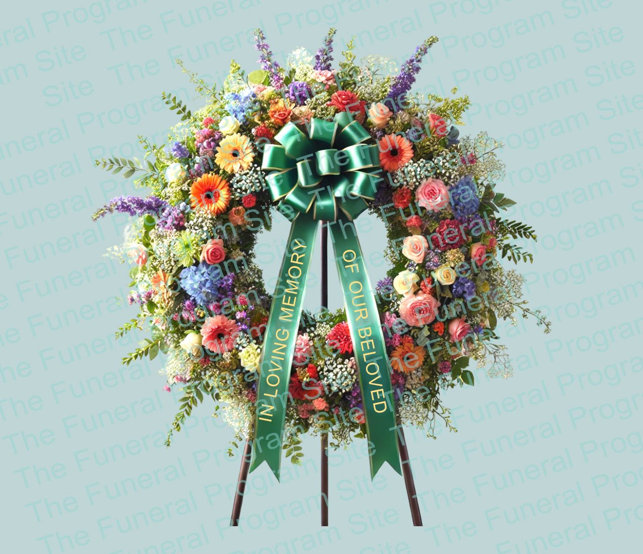 Standing Wreath Funeral Clip Art - The Funeral Program Site