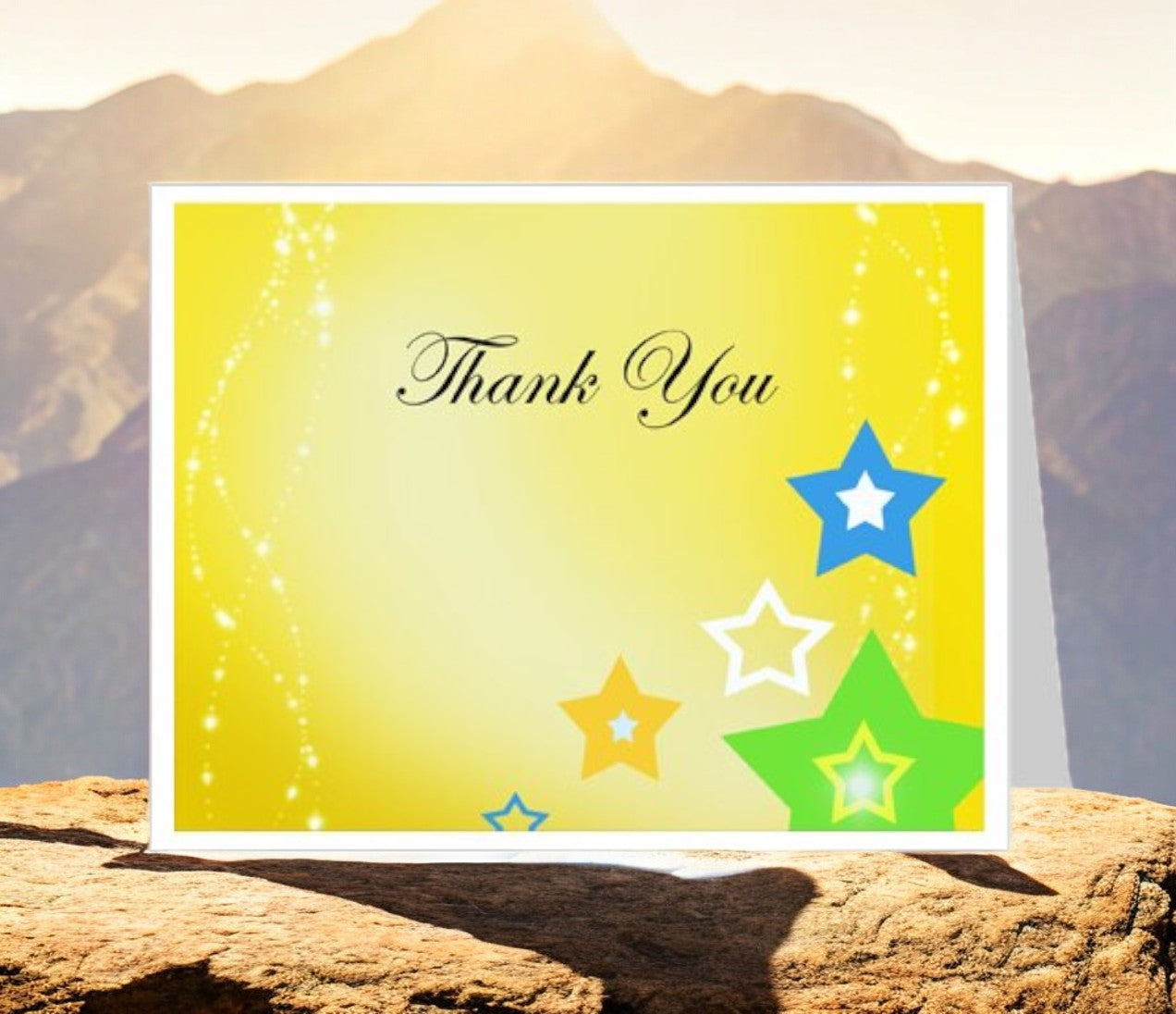 Starry Thank You Card Template