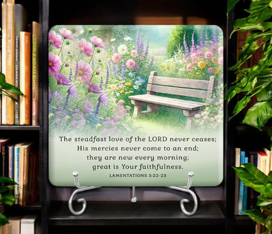 Steadfast Love of The Lord Bible Verse Plaque - The Funeral Program Site