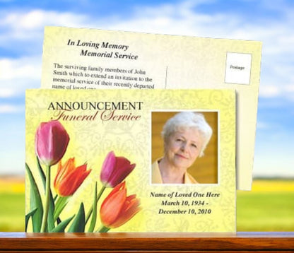 Sunny Funeral Announcement Template