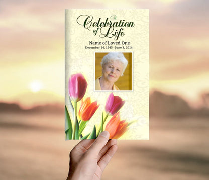 Sunny Funeral Program Template - The Funeral Program Site