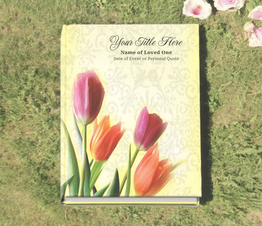 Sunny Perfect Bind Memorial Funeral Guest Book - The Funeral Program Site