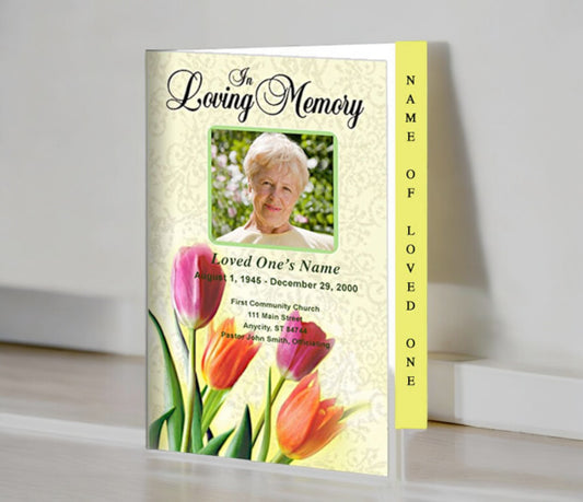 Sunny 4-Sided Graduated Funeral Program Template