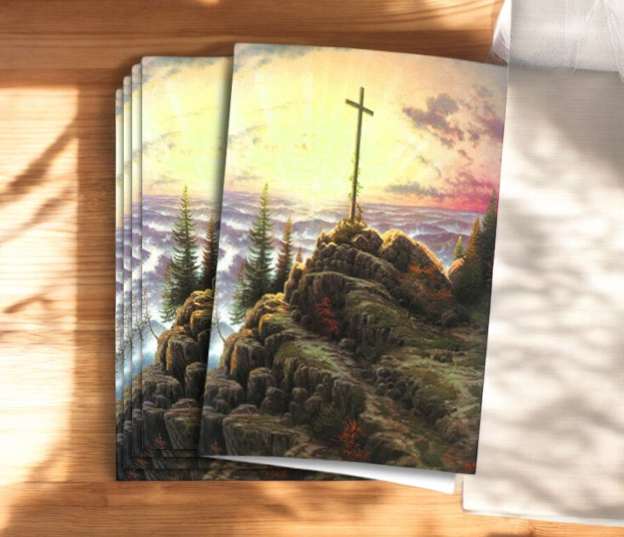 Thomas Kinkade Sunrise Funeral Program Paper (Pack of 25)