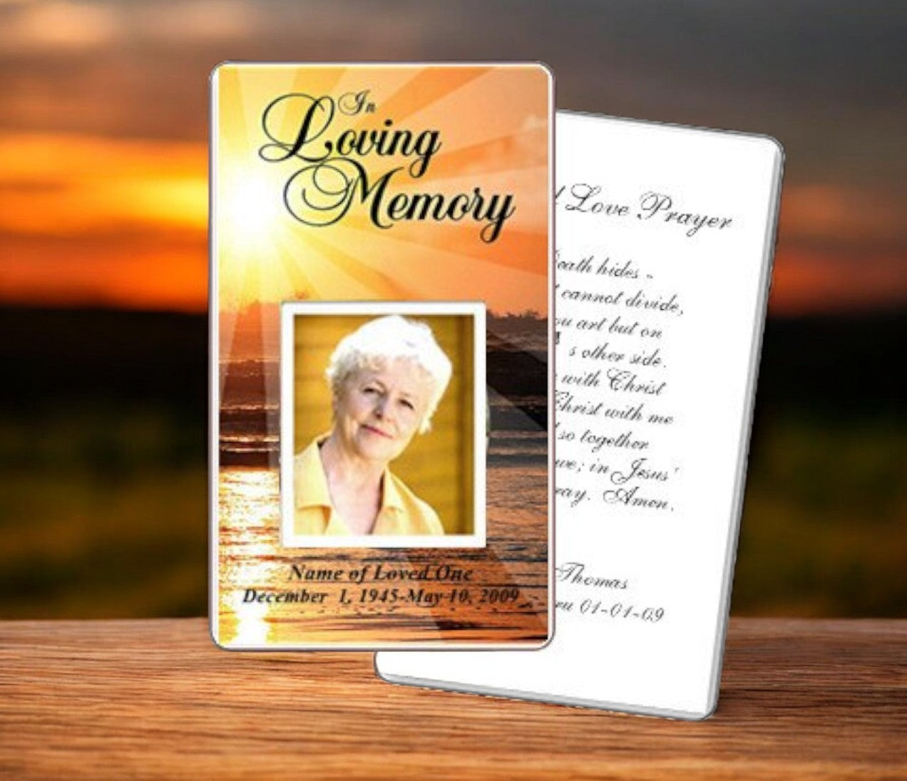 Sunrise Prayer Card Template