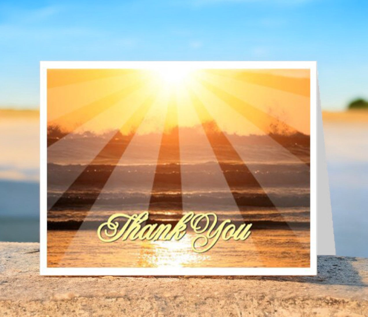 Sunrise Thank You Card Template