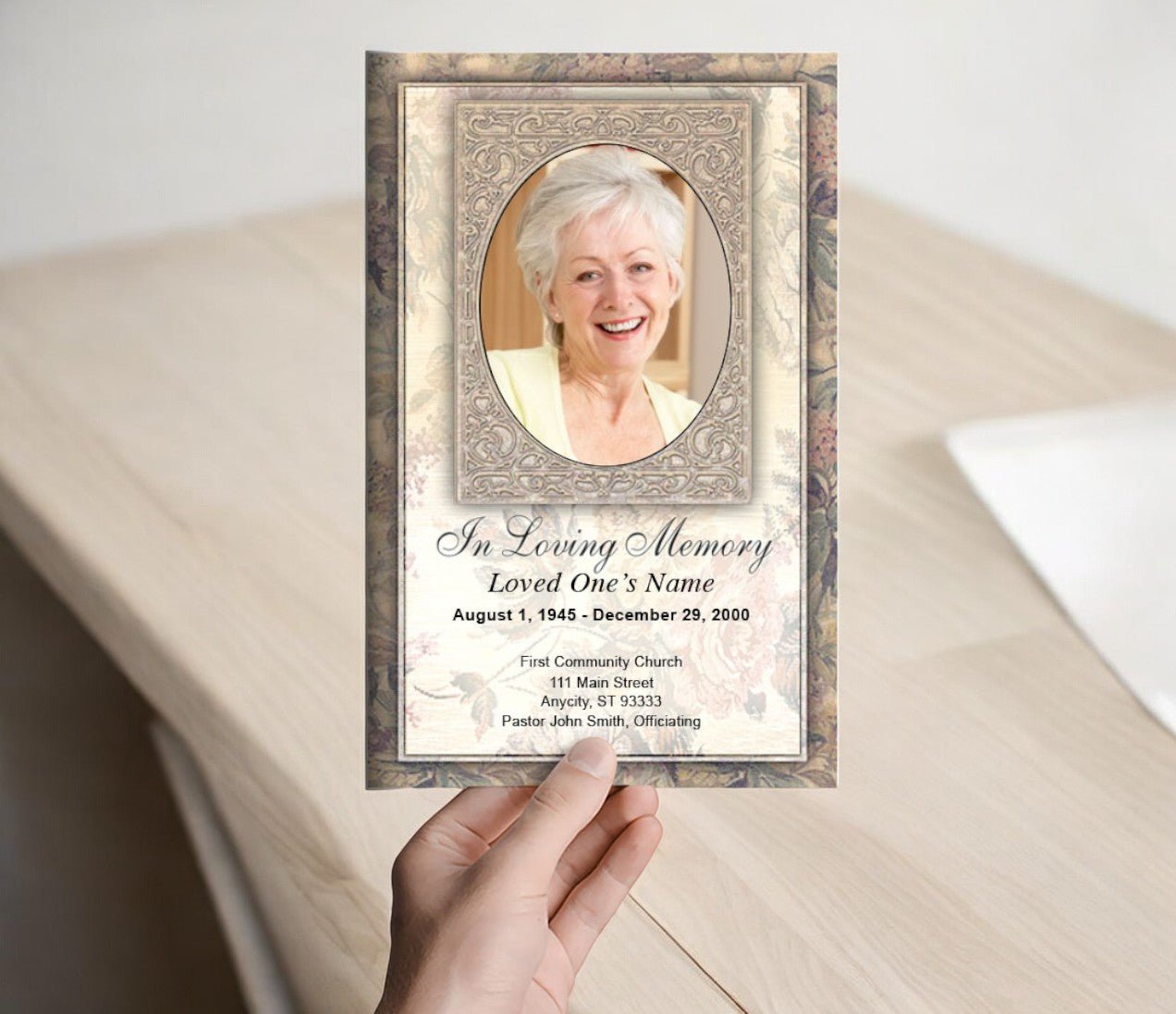 Tapestry Funeral Program Template - The Funeral Program Site