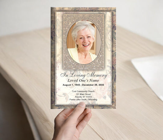 Tapestry Funeral Program Template