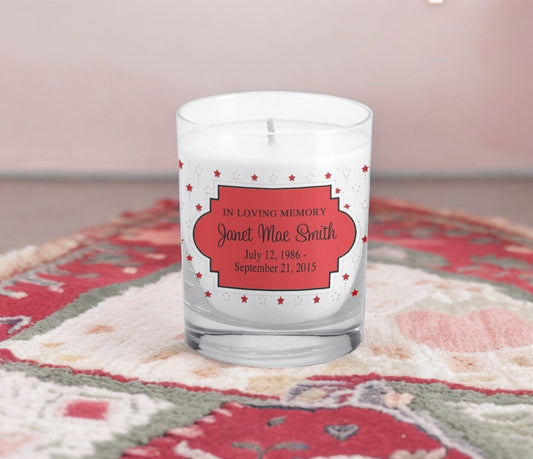 Taylor Personalized Votive Memorial Candle - The Funeral Program Site