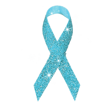 Teal Cancer Ribbon, Awareness Ribbons (No Personalization) - Pack of 10 - The Funeral Program Site